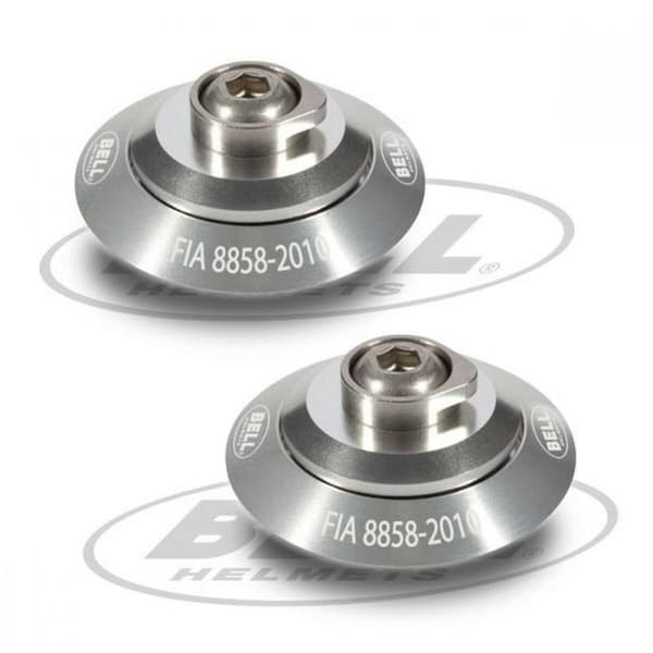 Helmet clip set Bell HANS Sølv FIA 8858-2010