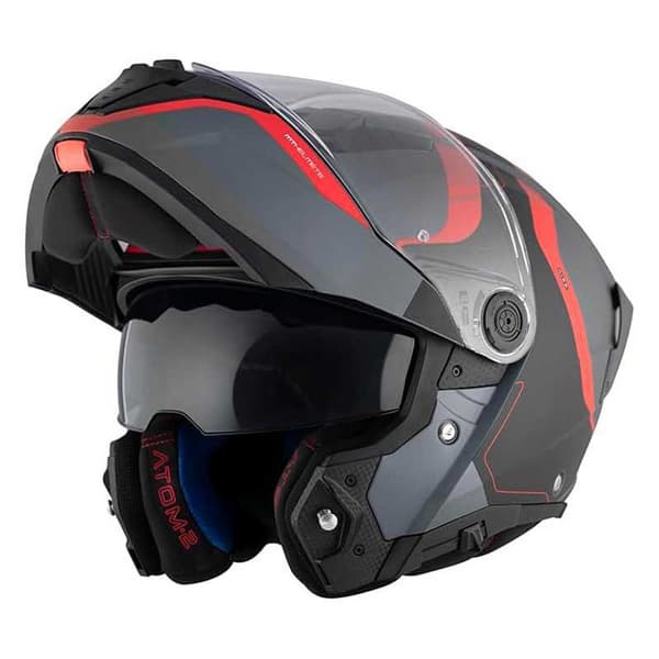 Mt Helmets Atom Ii Sv Emalla Modulær Hjelm Sort XS