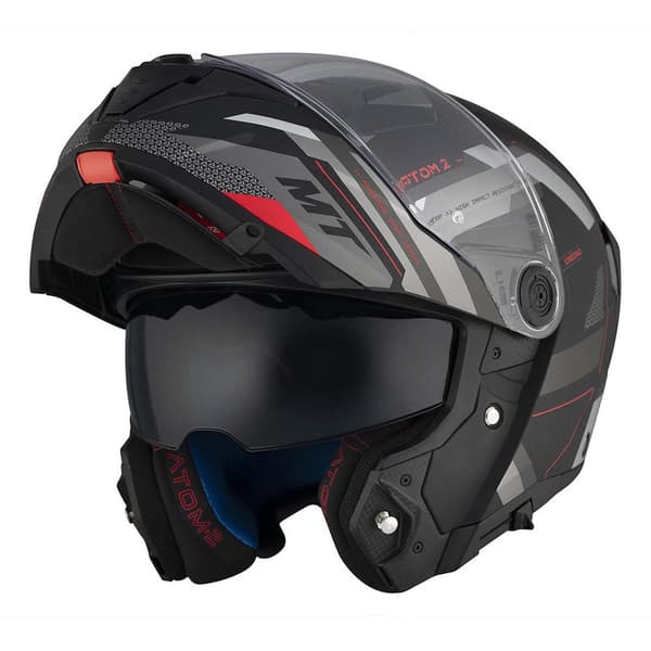 Mt Helmets Atom 2 Sv Bast Modulär Hjälm S