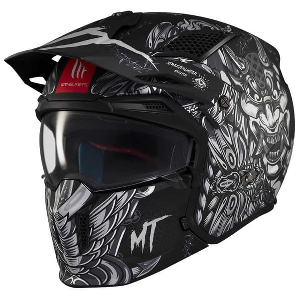 Mt Helmets Streetfighter Sv Hellish Modulaarinen Kypärä Musta M