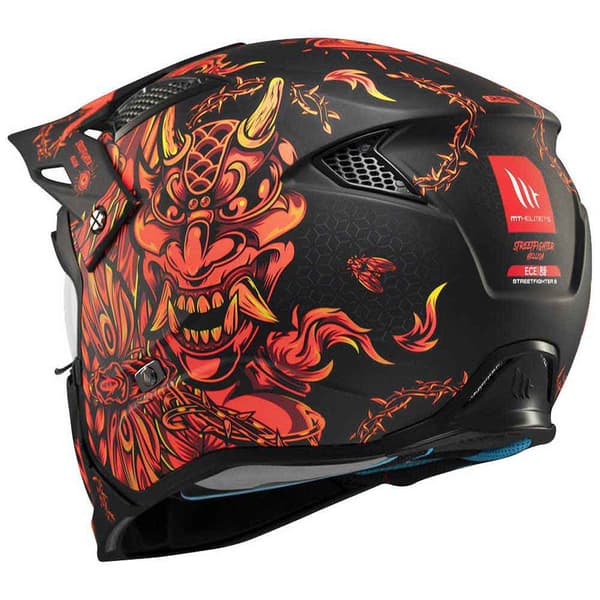 Mt Helmets Streetfighter Sv Hellish Modulaarinen Kypärä Oranssi,Musta L