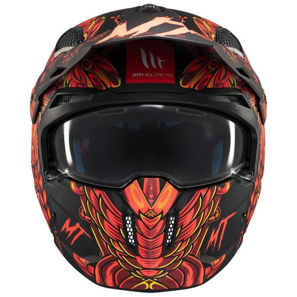 Mt Helmets Streetfighter Sv Hellish Modulaarinen Kypärä Oranssi,Musta L