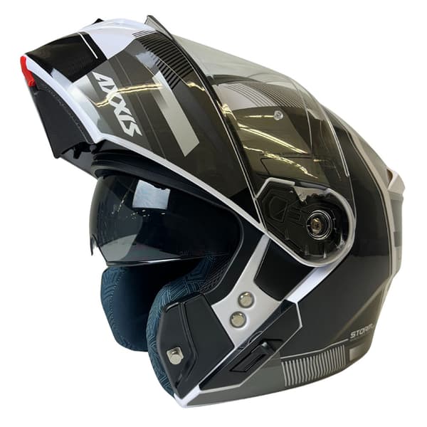 Axxis Storm S Sv Grip Modulær Hjelm Sort M