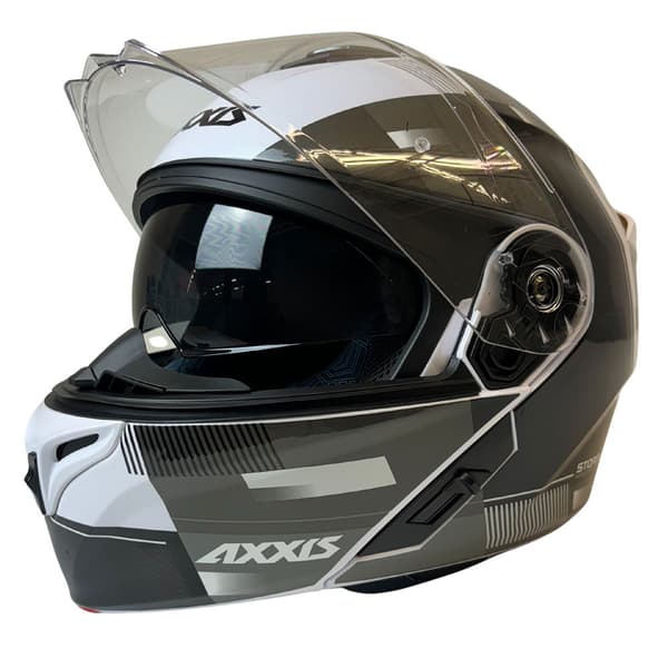 Axxis Storm S Sv Grip Modulær Hjelm Sort M