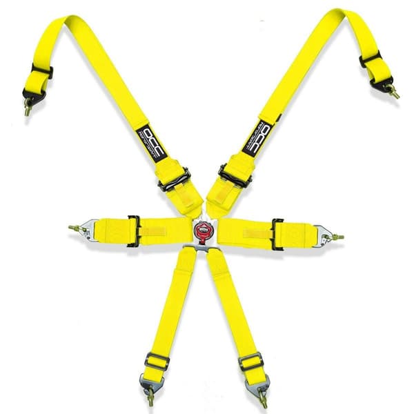 Harness with 6 fastening points OCC Motorsport OCCRF4 Gul