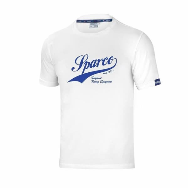 T-shirt med kortärm Herr Sparco Vintage Vit XL