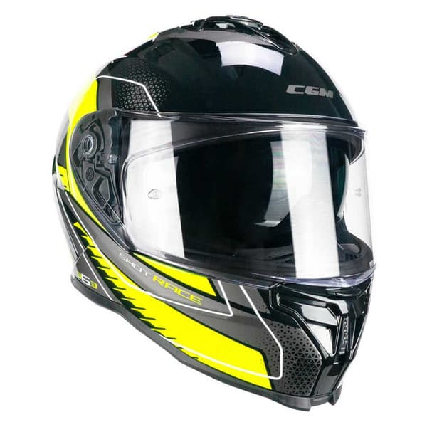 Cgm 363g Shot Race Fullface-hjälm Gul,Svart 2XL