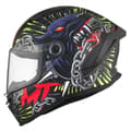 Miniatyrbild 5 av 8: Mt Helmets Stinger Ii Akin Fullface-hjälm Svart S