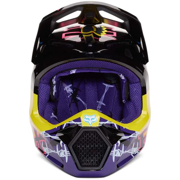 Fox Racing Mx V1 Barbed Wire Special Edition Offroadhjelm Lilla 2XL