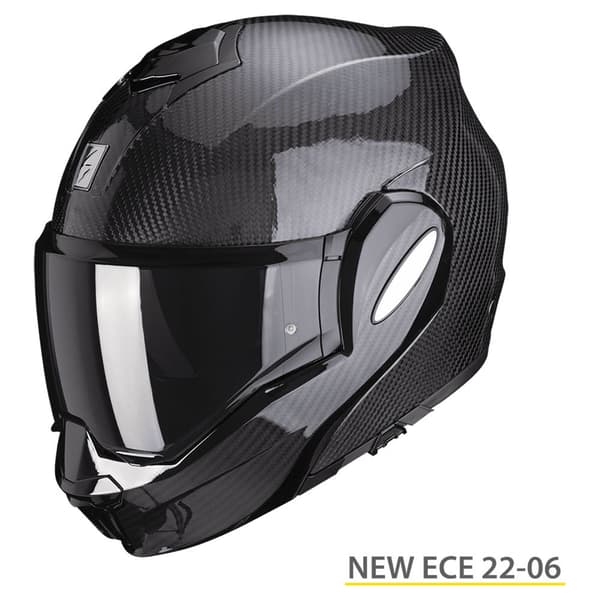 Scorpion Exo-tech Evo Carbon Solid Modulær Hjelm Sort 2XL