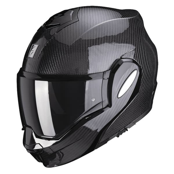 Scorpion Exo-tech Evo Carbon Solid Modulær Hjelm Sort 2XL