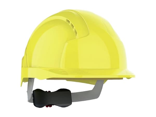 JSP Skyddshjälm EVOLite®, justerbart vred, ventilerad, gul