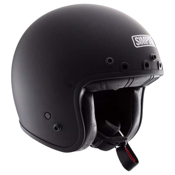 Simpson Chopper Solid Ece22.06 öppen Hjälm Svart L