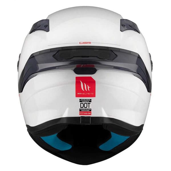 Mt Helmets Targo S Solid Fullface-hjelm Hvid XS