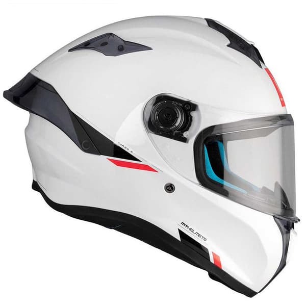 Mt Helmets Targo S Solid Fullface-hjelm Hvid XS