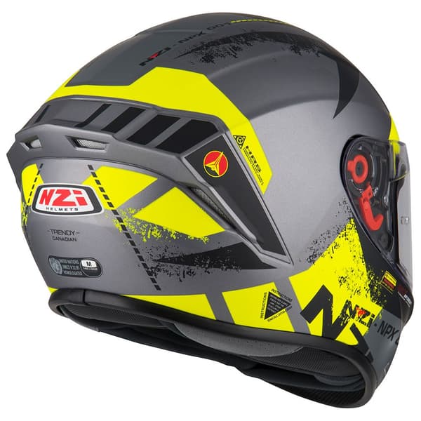 Nzi Trendy Fullface-hjälm Svart L