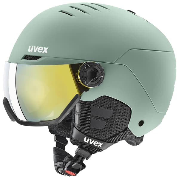 Uvex Wanted Visor Hjelm Med Visir Grøn 58-61 cm / Mirror Gold Supravision Smoke/CAT2