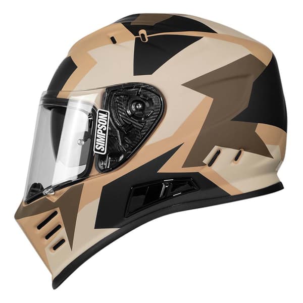 Simpson Venom Fullface-hjelm Beige S