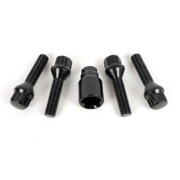 Turvaruuvit OMP OMPS09851201 M12 x 1,25 4 uds Musta