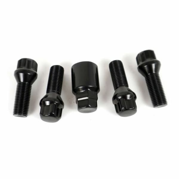 Turvaruuvit OMP OMPS09811201 M12 x 1,25 4 uds Musta