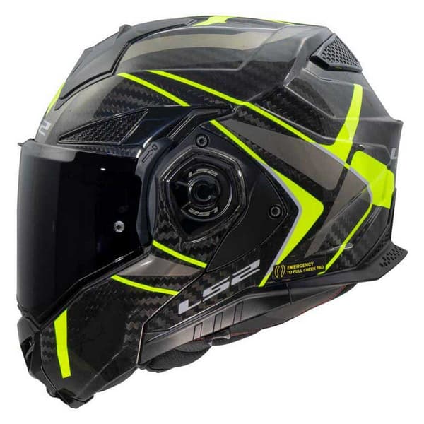 Ls2 Ff901 Advant X Carbon Future Ii Modulär Hjälm Svart XS