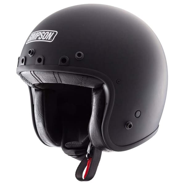 Simpson Chopper Solid Ece22.06 åben Hjelm Sort M