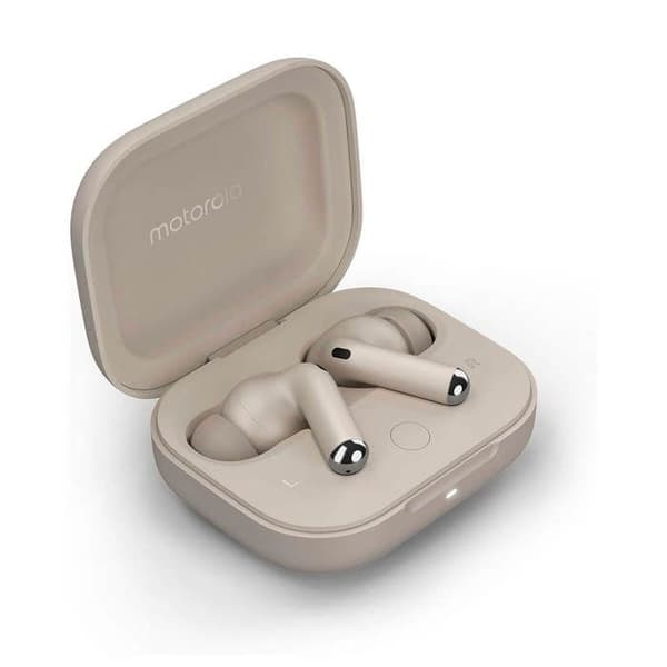 Motorola Moto Buds+ Bluetooth-hörlurar Beige (Beach Sand)