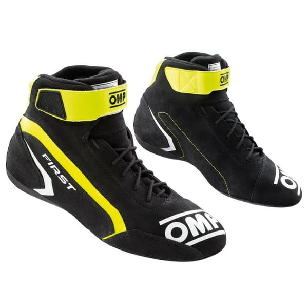 Racing støvler OMP FIRST Sort/Gul 42