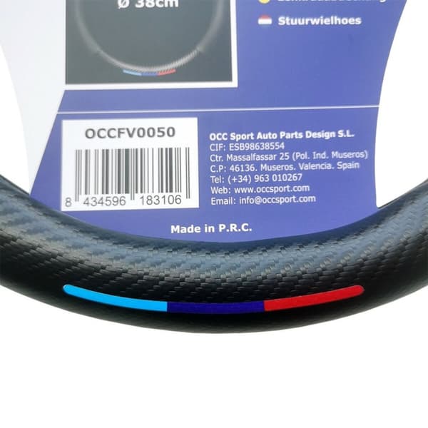 Cover til rat OCC Motorsport OCCFV0050 Sort 38 cm