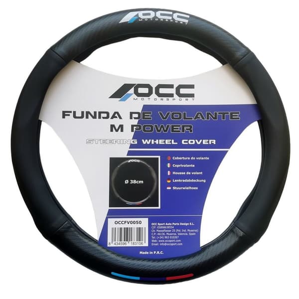 Cover til rat OCC Motorsport OCCFV0050 Sort 38 cm