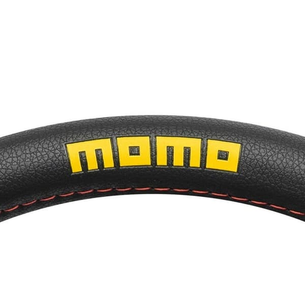 Ohjauspyörän suojus MOMO MOMLSWC0LAPBR Musta/Punainen Ø 38-39 cm