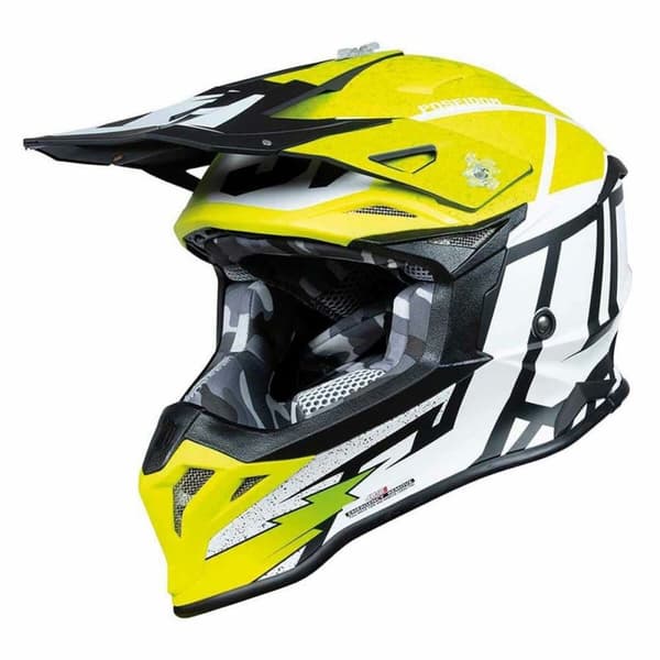 Komplet ansigtshjelm Just1 J-18 F HEXA Sort Hvid - XL
