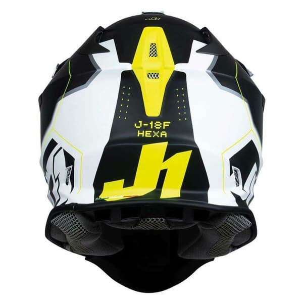 Komplet ansigtshjelm Just1 J-18 F HEXA Sort Hvid - XL