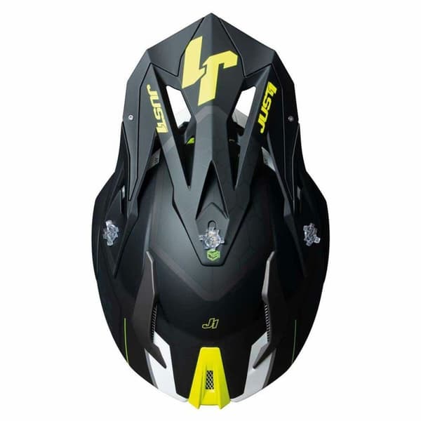Komplet ansigtshjelm Just1 J-18 F HEXA Sort Hvid - XL