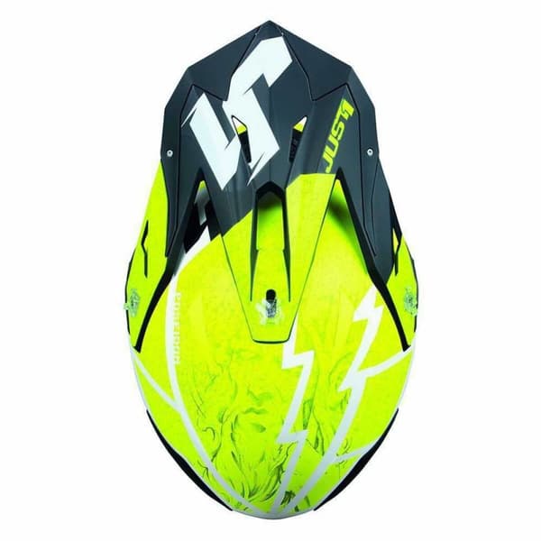 Komplet ansigtshjelm Just1 J-18 F HEXA Sort Hvid - XL