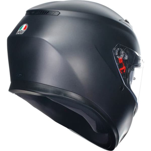 AGV K3 ECE 22-06 Mono, Heltäckande motorcykelhjälm ECE 22-06 med solskydd, Matt svart, L