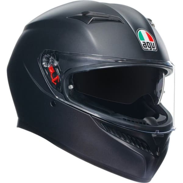 AGV K3 ECE 22-06 Mono, Heltäckande motorcykelhjälm ECE 22-06 med solskydd, Matt svart, L