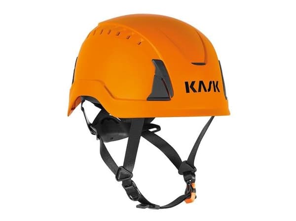 Suojakypärä Primero leukahihnalla oranssi