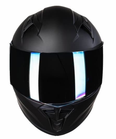 Alpha Black Junior Svart Matt Motorsykkelhjelm for barn - MCV
