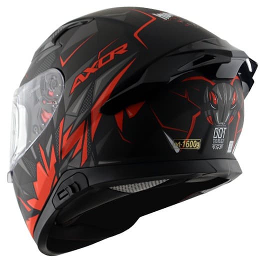 HUNTER SEMI MAT SORT ORANGE SOLSKÆRM PINLOCK MOTORCYKELHJELM - MCV