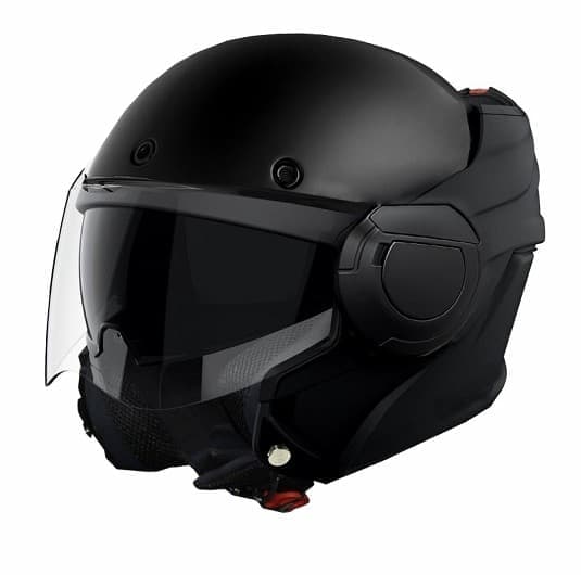 ECE 22.06 TOUR REVERSE FLIP MODULÆR JET SORT MAT OPENABLE MOTORCYKEL HJELM DS5