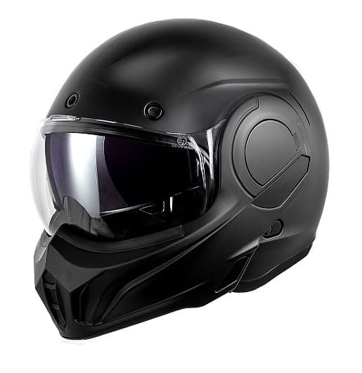 ECE 22.06 TOUR REVERSE FLIP MODULÆR JET SORT MAT OPENABLE MOTORCYKEL HJELM DS5