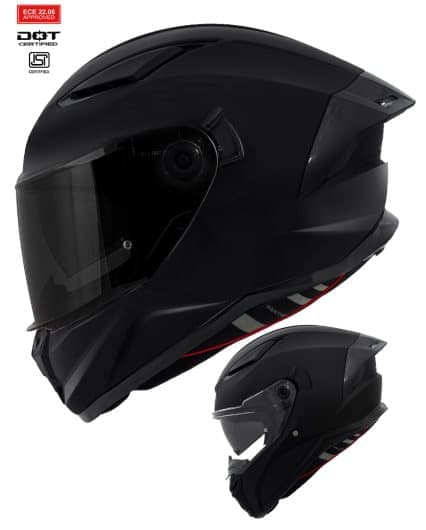 DARKKNIGHT PANTHER MATT BLACK SOLVISIR MC HJÄLM DS5