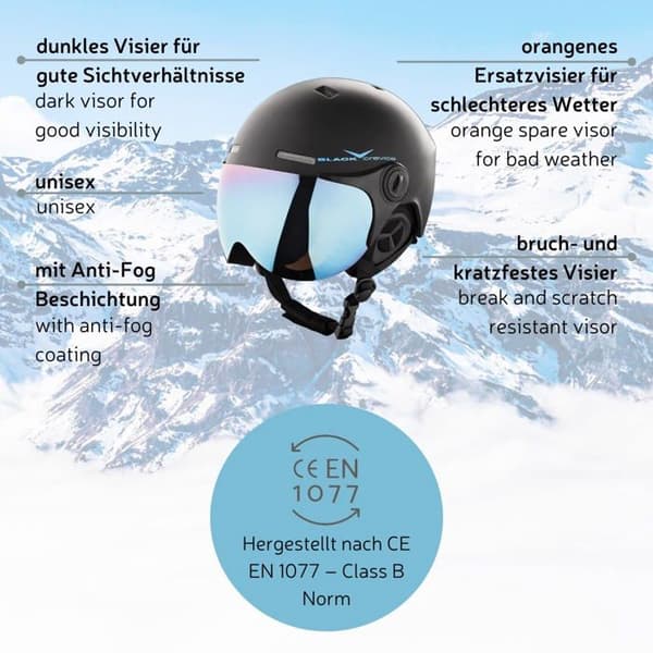 Skidskyddshjälm - Black crevice snowboard skyddshjälm - BCR140198-WS-1Matt White/Black54-57