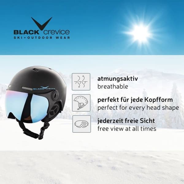 Skidskyddshjälm - Black crevice snowboard skyddshjälm - BCR140198-WS-1Matt White/Black54-57