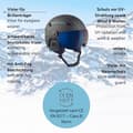 Miniatyrbild 3 av 4: Skidskyddshjälm - Snowboardskyddshjälm Svart springa - BCR143824-BL-Sblau/grünS
