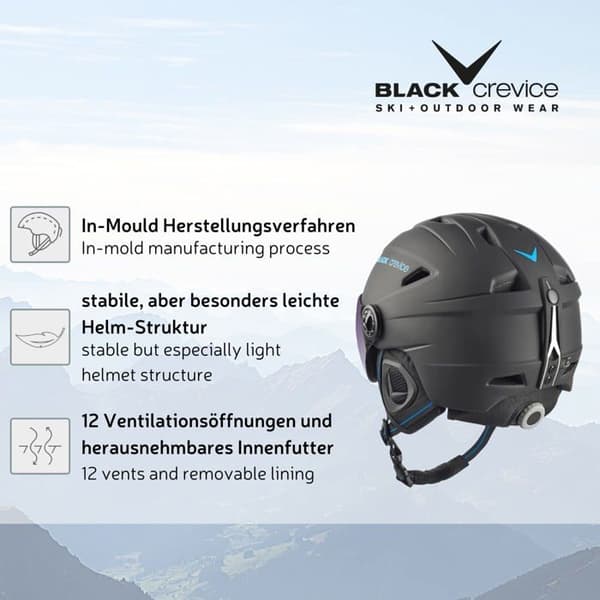 Skidskyddshjälm - Snowboardskyddshjälm Svart springa - BCR143824-BL-Sblau/grünS