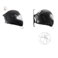 Miniatyrbild 1 av 2: VEVOR Motorcykelhjälm, Helansiktsdesign, Bluetooth-kompatibilitet,L