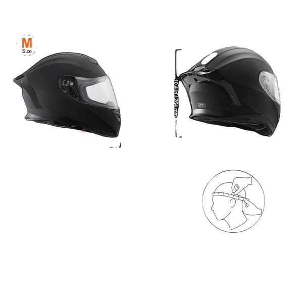 VEVOR Motorcykelhjälm, Helansiktsdesign, Bluetooth-kompatibilitet,M