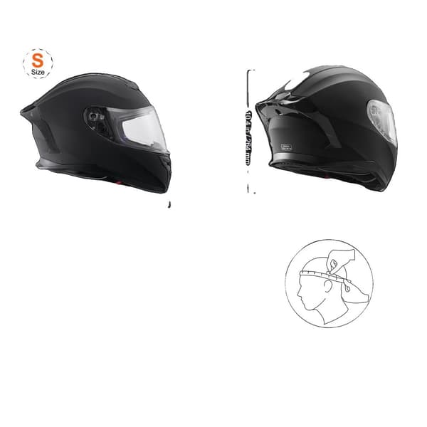 VEVOR Motorcykelhjälm, Helansiktsdesign, Bluetooth-kompatibilitet,S
